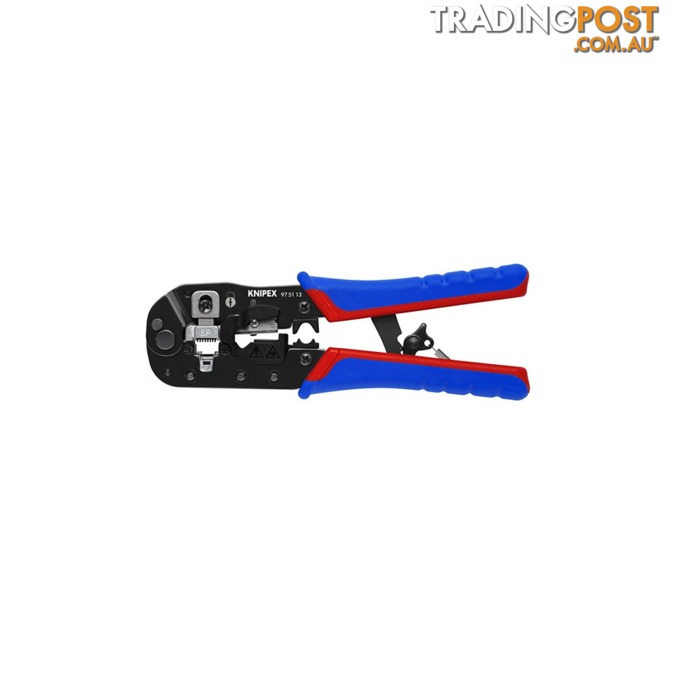 Knipex Crimping Plier for RJ45 Western Plugs 190mm w/ Multi-Component Grips SKU - 975113