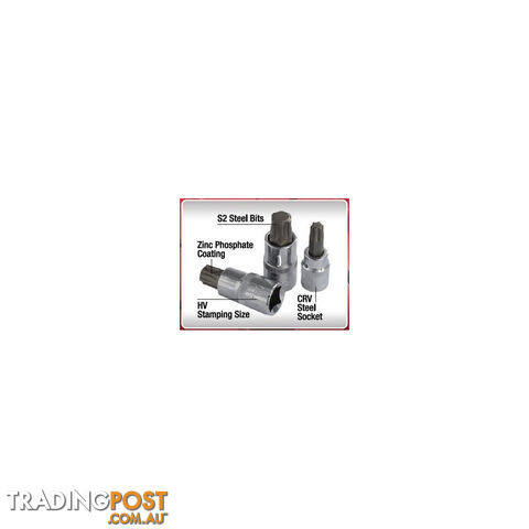 PK Tools Star Bits   Star Sockets Master Set 1/4, 3/8   1/2 "  - 60pc SKU - PT11708