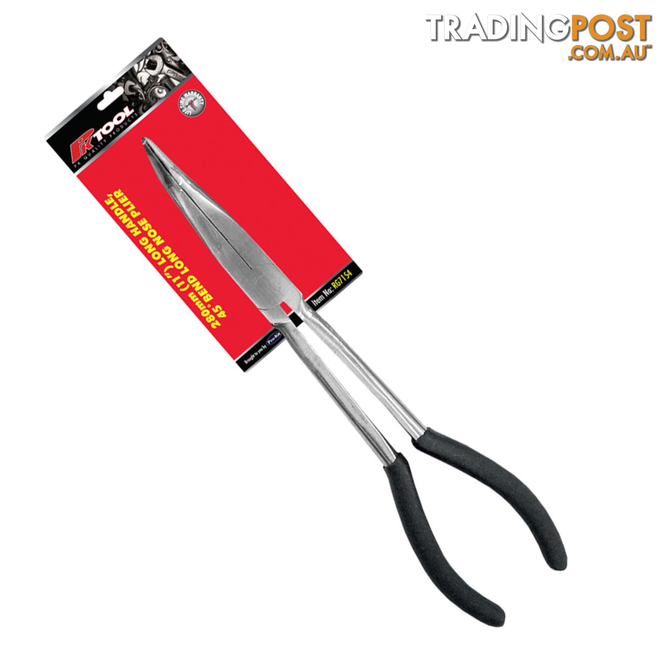 PK Tools Long Nose Plier 45Â° Bent 280mm (11 ") SKU - RG7154