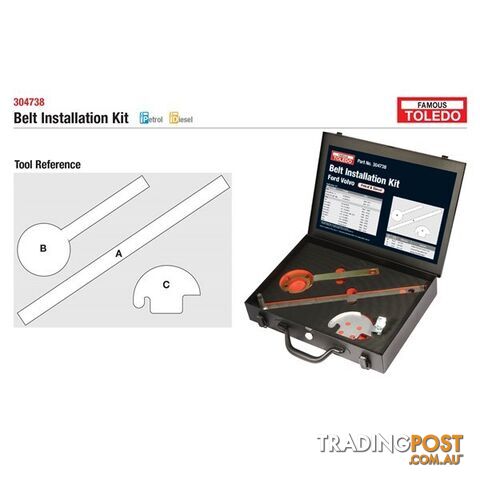 Toledo Timing Tool Kit  - Drive Belt Removal   Installation Kit Volvo SKU - 304738