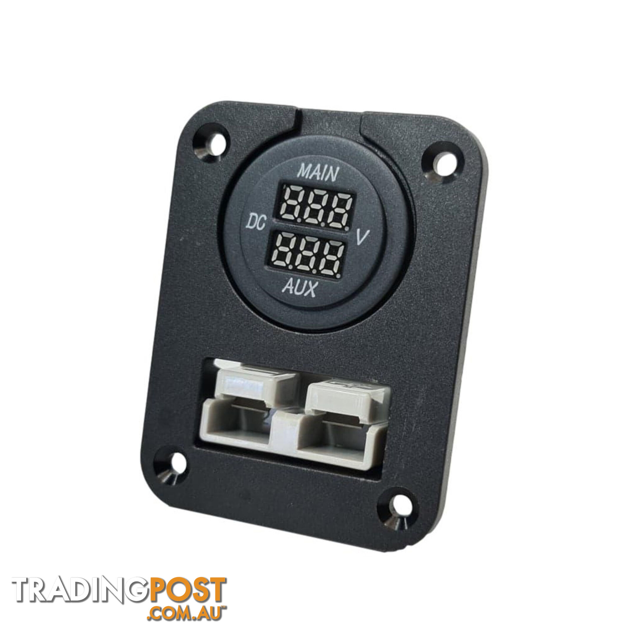 Panel Mount Assembly with 50 amp Anderson Plug and Dual Volt Meter SKU - AR0250aDualVolt