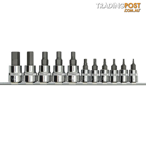 PK Tools Hex Bit Socket 10pc Set 3/8 "   1/2 "dr Metric SKU - PT11906