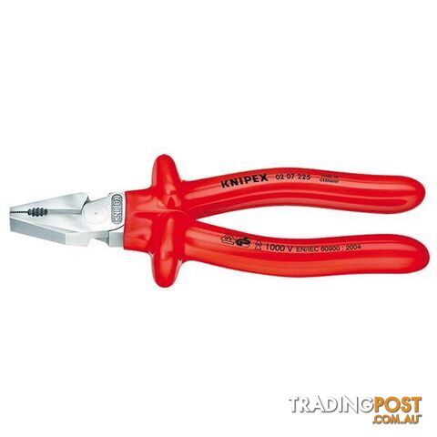 Knipex 225mm High Leverage Combination Pliers  - 1000V VDE SKU - 207225