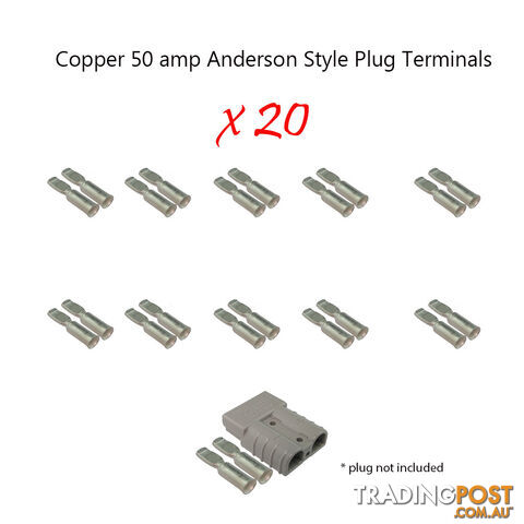 20 x 50 amp Anderson Plug Copper Terminals SKU - 10122