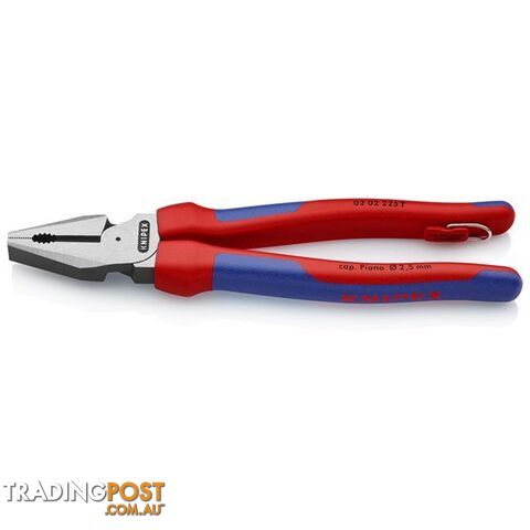 Knipex 225mm High Leverage Combination Pliers  - Tethered SKU - 02??02??225??T