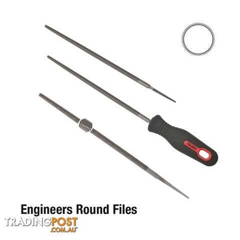 Toledo Round File Smooth  - 250mm SKU - 10RD03CD