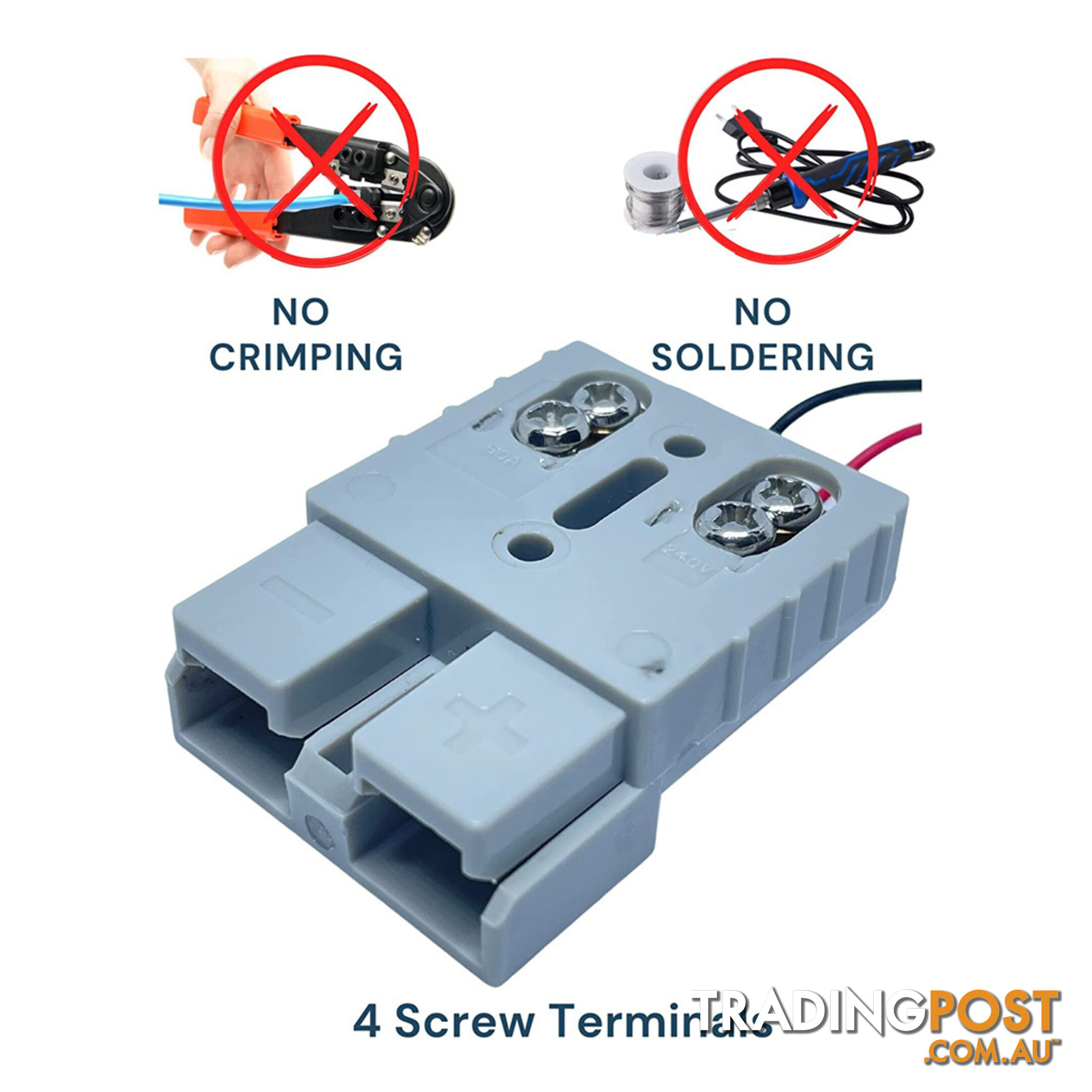 50a Anderson Style Connector and Boot No Crimp / Solder 10pc Pack SKU - TV-50APCGx10