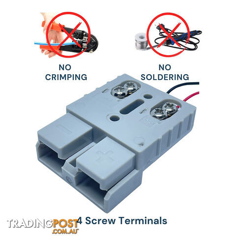 50a Anderson Style Connector and Boot No Crimp / Solder 10pc Pack SKU - TV-50APCGx10