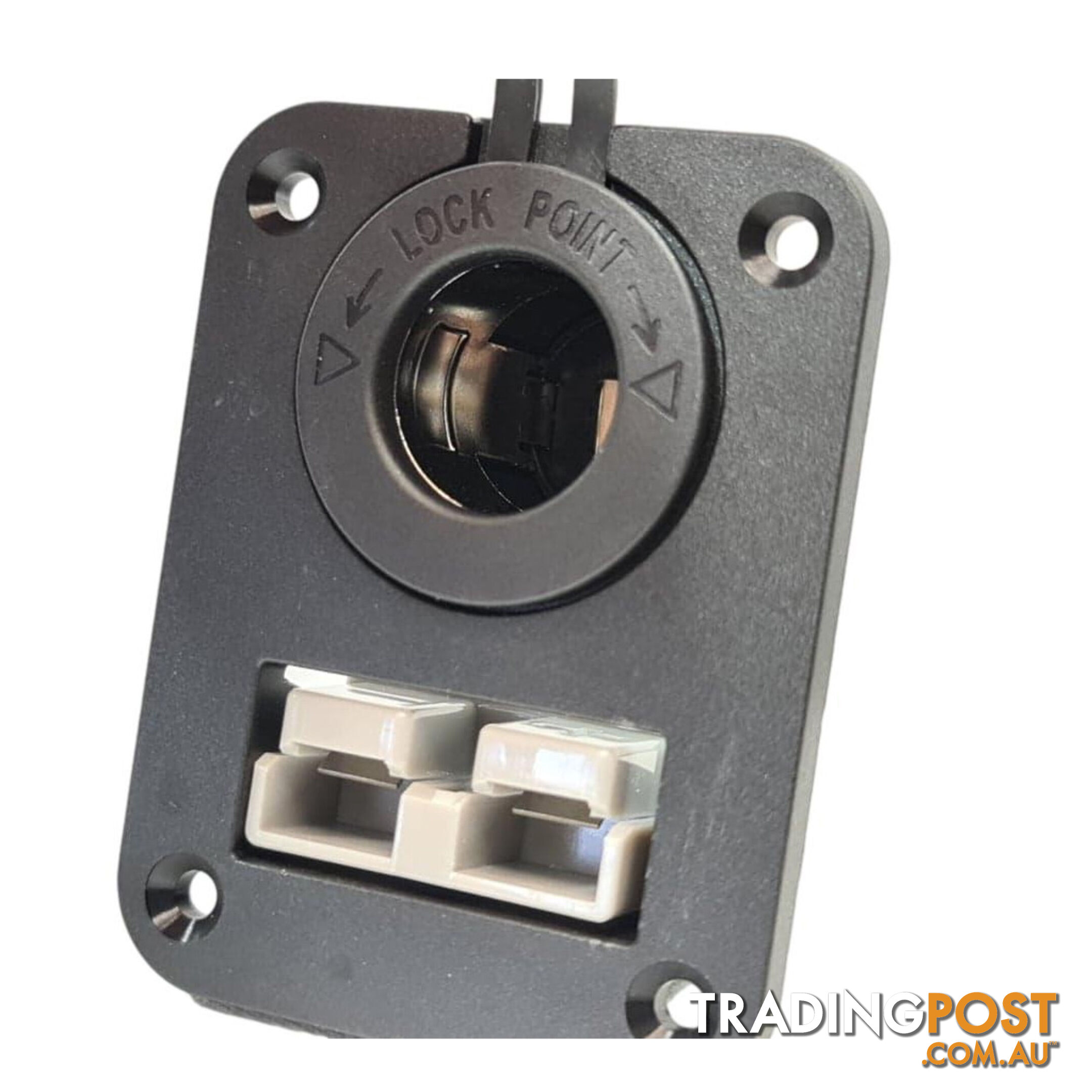 Panel Mount Assembly with 50 amp Anderson Plug and Cig Socket SKU - AR0250aCig