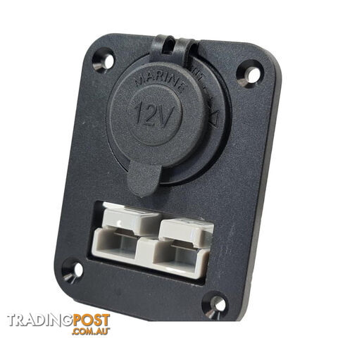 Panel Mount Assembly with 50 amp Anderson Plug and Cig Socket SKU - AR0250aCig