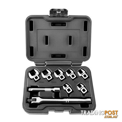 Toledo Crowfoot Wrench 1/4 " dr Metric Straigtht 9pc Set SKU - 302999