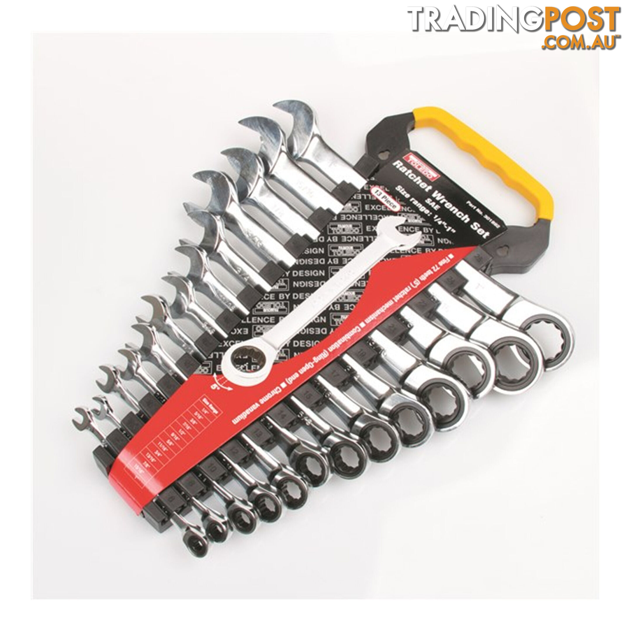 Toledo Ratchet Wrench 13pc Set SAE Fixed Head SKU - 301892