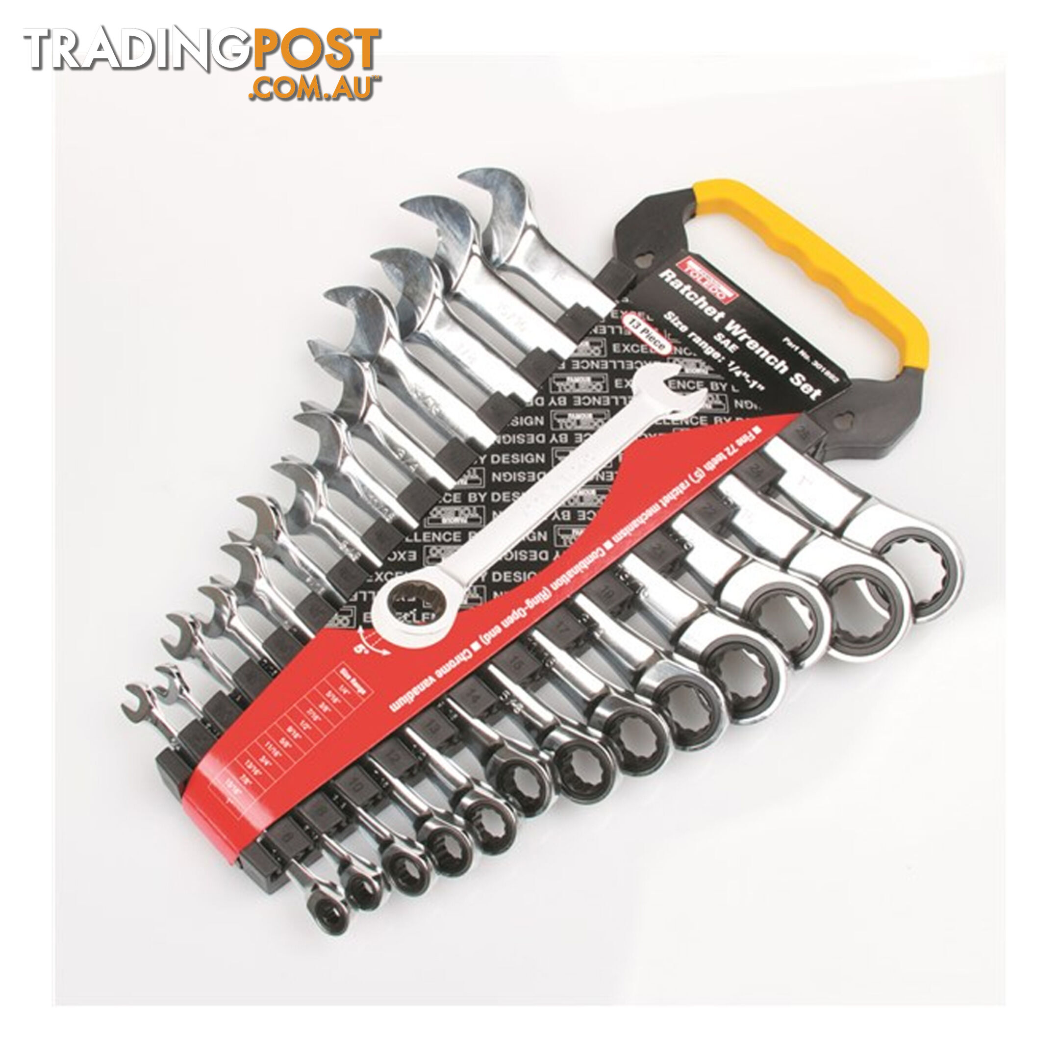 Toledo Ratchet Wrench 13pc Set SAE Fixed Head SKU - 301892