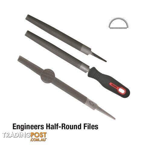 Toledo Half Round File Smooth  - 150mm SKU - 06HR03CD