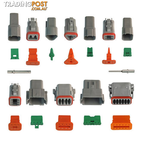 Deutsch Plug 2 pin to 12 pin Solid or  'F ' Electrical Connectors Waterproof