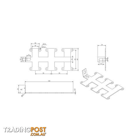 LV Midi Fuse Holder 1/2/3 Mounting Bracket Flat/Wall Mount SKU - LV5315, LV5316, LV5317 - photo 5 of 5