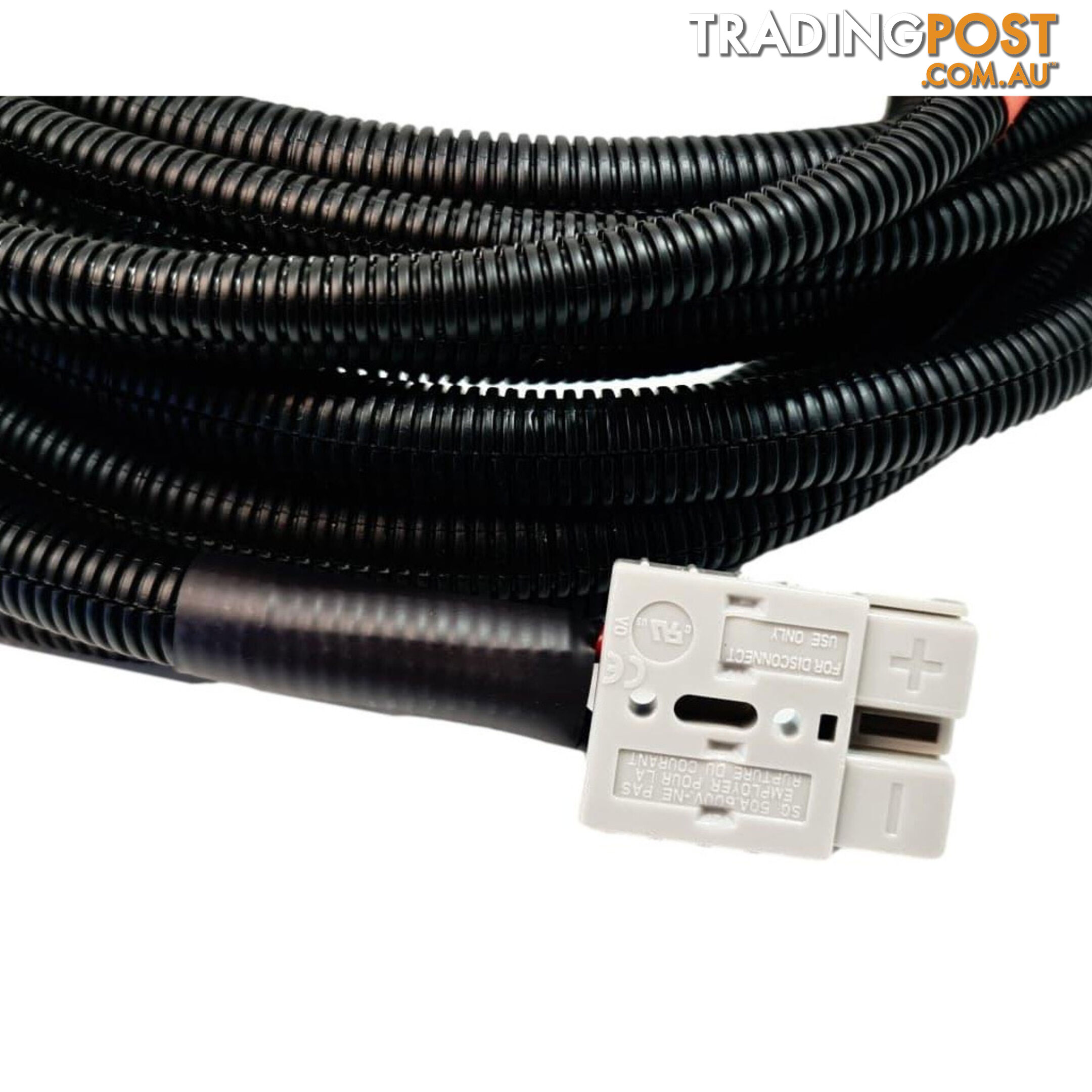 12/24v Lead 4 B S x 7m 50a Anderson, Midi Fuse and Holder Cable Lugs, Split Tube SKU - DC-13313