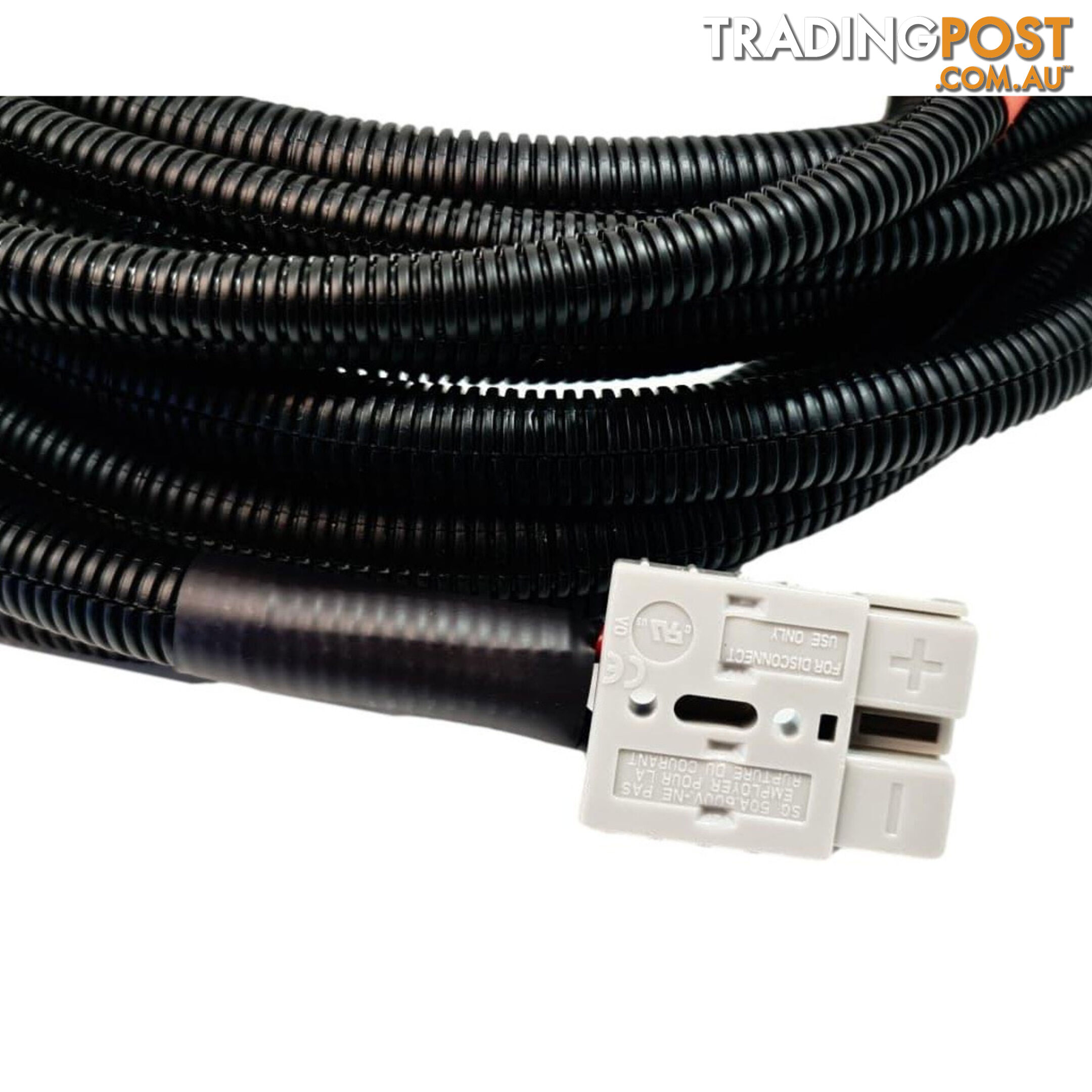 12/24v Lead 4 B S x 7m 50a Anderson, Midi Fuse and Holder Cable Lugs, Split Tube SKU - DC-13313