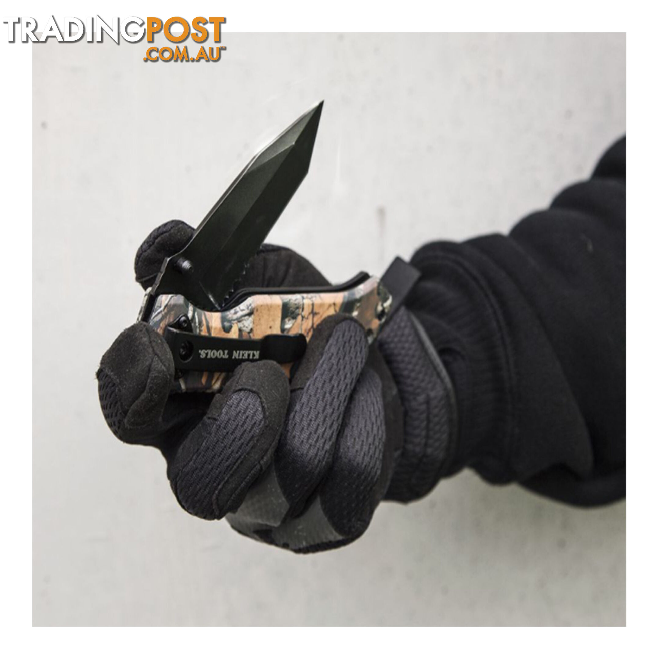 Klein Pocket Knife REALTREE XTRAâ¢ Camo 3 1/2 " Tanto Blade SKU - 44222