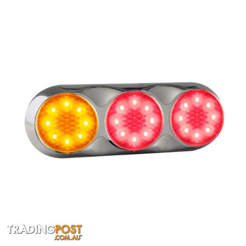 LED Stop Tail Indicator Lamp Chrome Back
