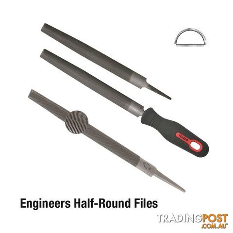 Toledo Half Round File Second Cut  - 150mm SKU - 06HR02CD