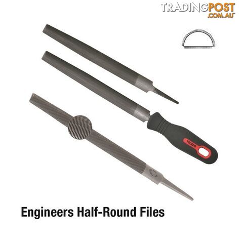 Toledo Half Round File Second Cut  - 150mm SKU - 06HR02CD