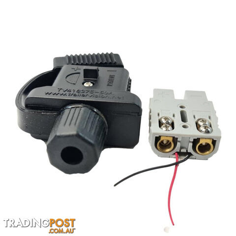 Trailer Vision 50 amp Anderson Plug Cover Assembly with Screw Contact Plug SKU - TVN416375-50SC