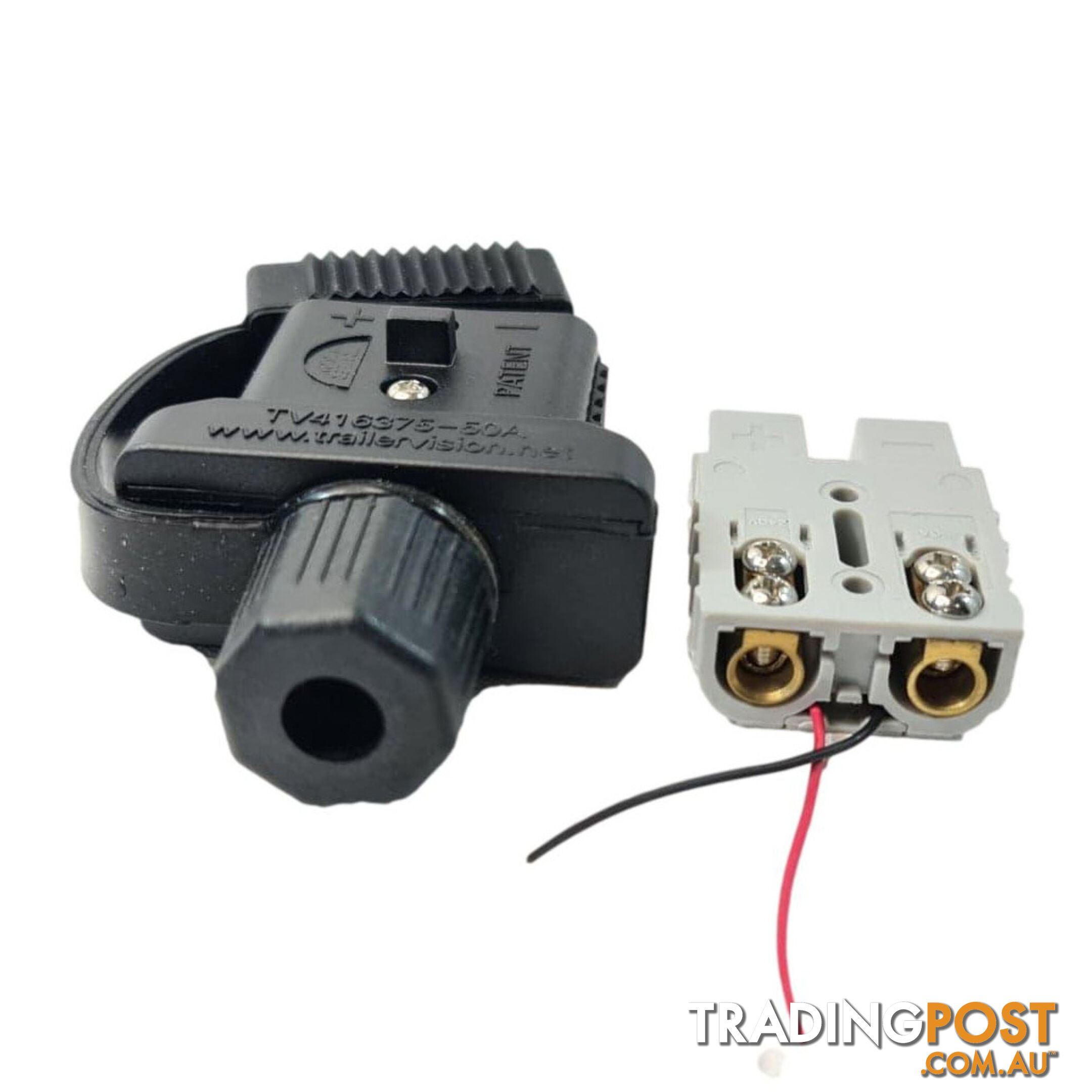 Trailer Vision 50 amp Anderson Plug Cover Assembly with Screw Contact Plug SKU - TVN416375-50SC