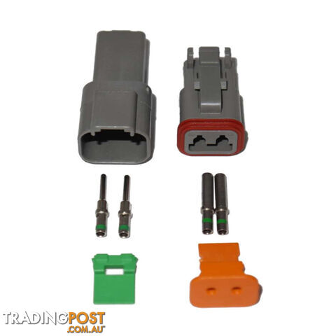 Deutsch DT 2-Way 2 Pin Electrical Connector Waterproof Plug Kit SKU - BB-Deutsch2Pin