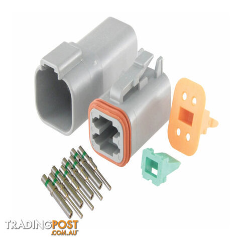 Deutsch DT 4-Way 4 Pin Electrical Connector Waterproof Plug Kit SKU - BB-Deutsch4Pin