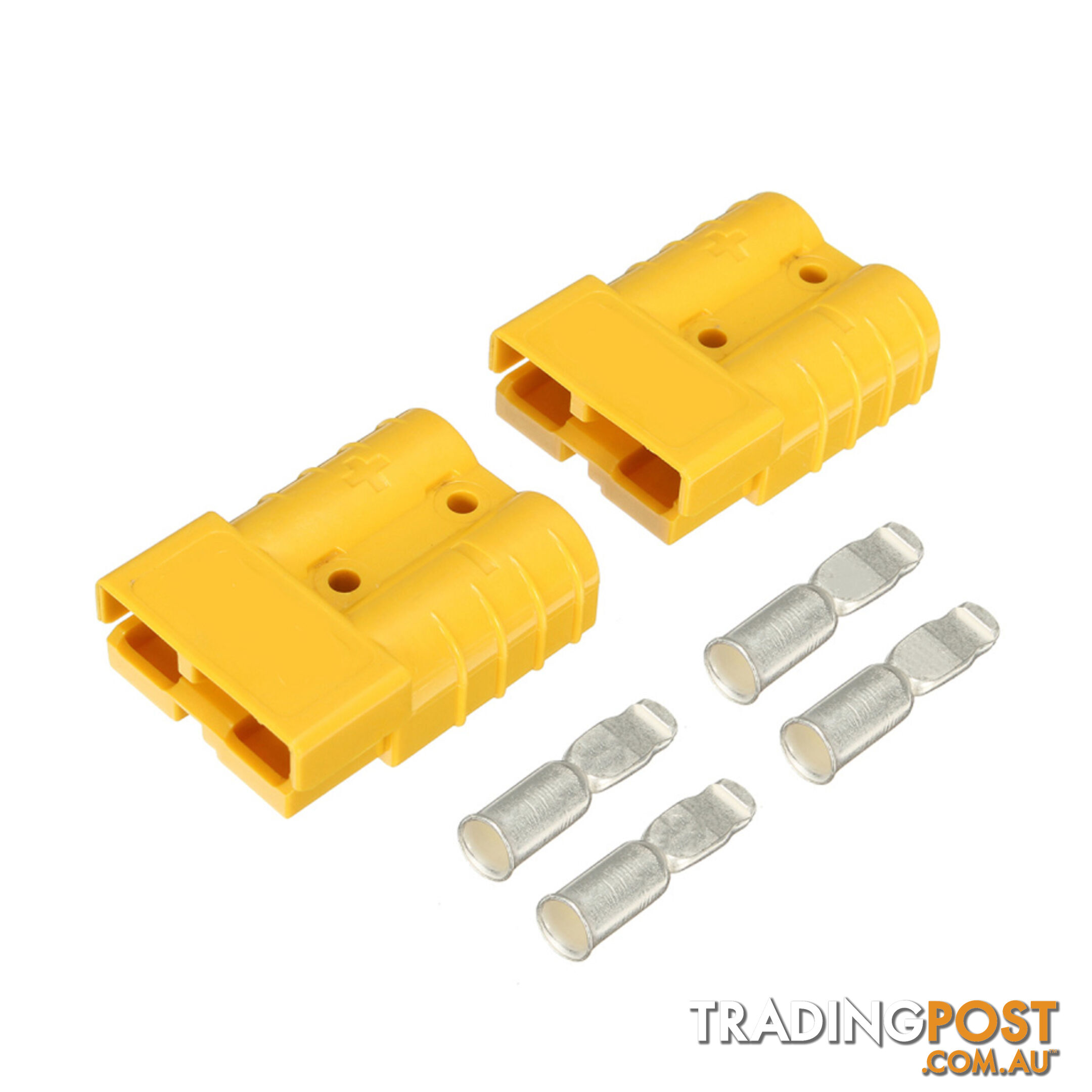 50 amp Anderson Style Plugs (Pair) Yellow inc Terminals SKU - 10043pair