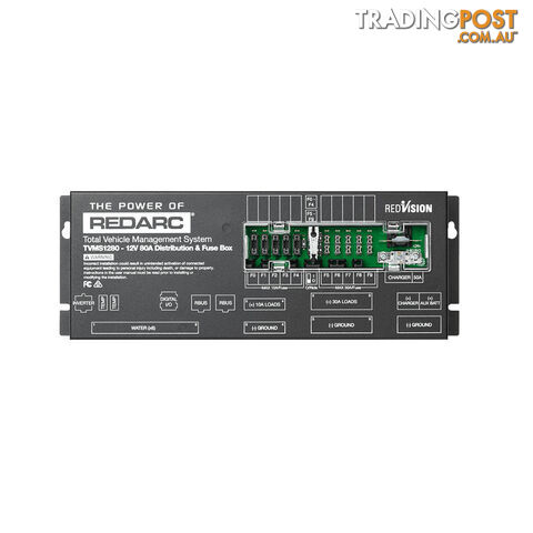 Redarc RedVision 12v 80a distribution box   display w/ bms1230s3 SKU - TVMSKIT05