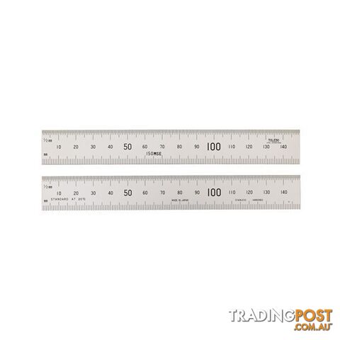 Toledo Stainless Steel Double Sided Rule Metric  - 150mm SKU - 150MSE