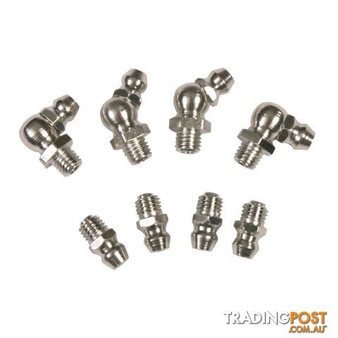 Toledo Grease Nipple Stainless Steel  - 1/8â â 27 Pipe Threads PTF â Special Short 30Â° (10 Pk.) SKU - 305371