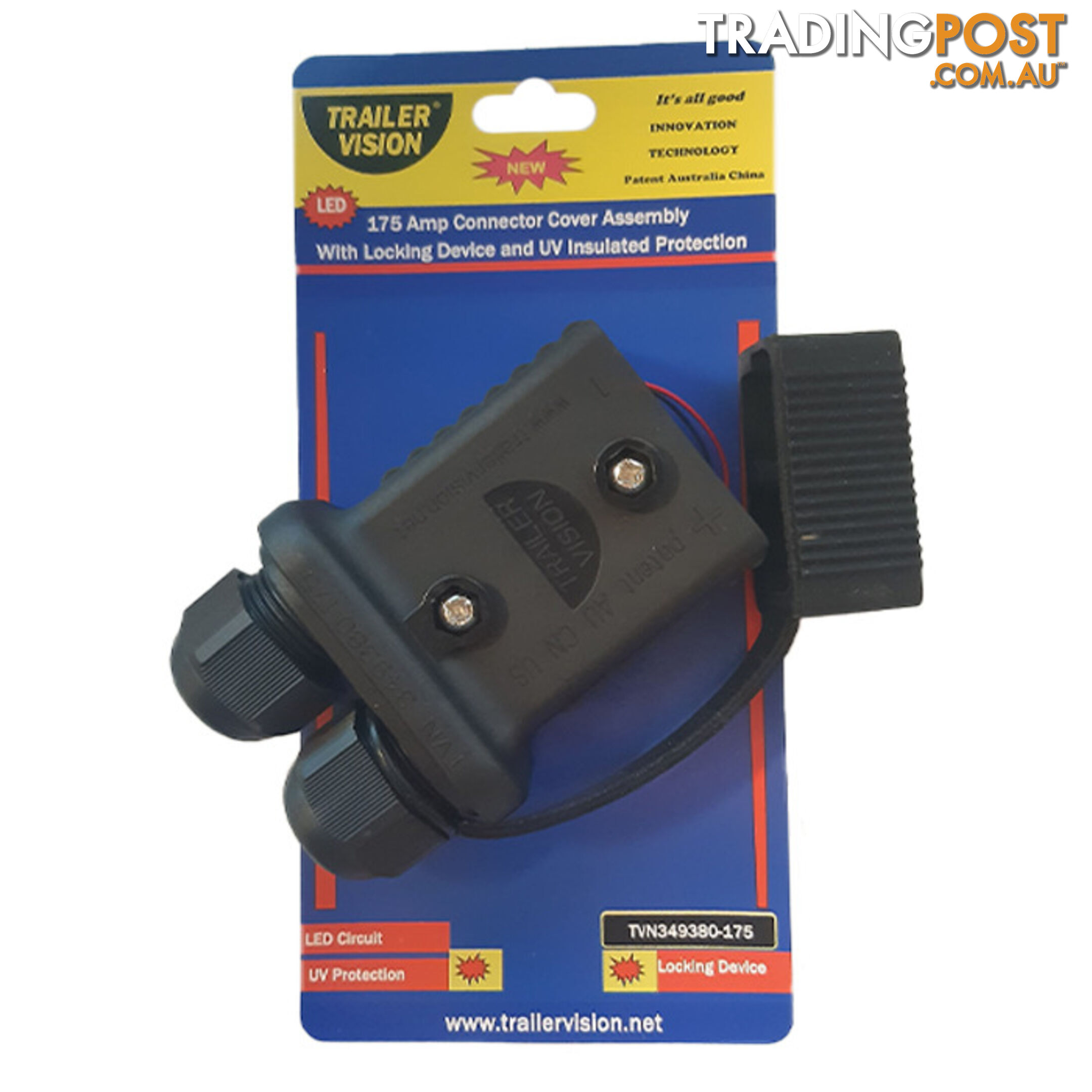 Trailer Vision 175 amp Anderson Plug Cover Assembly with LED Power Indicator SKU - TVN349380-175