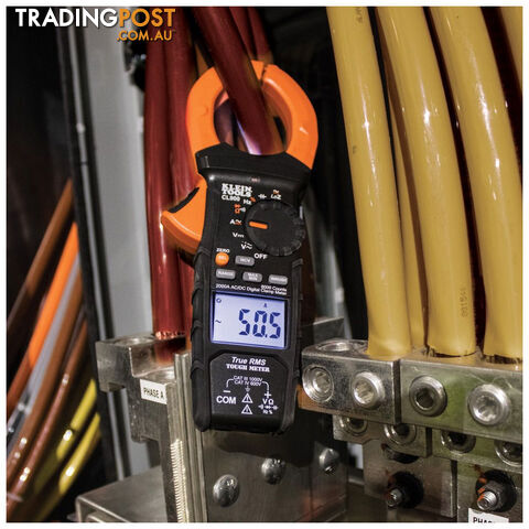 Klein Digital Clamp Meter AC Auto Range TRMS Low Impedance 2000 amp SKU - CL900