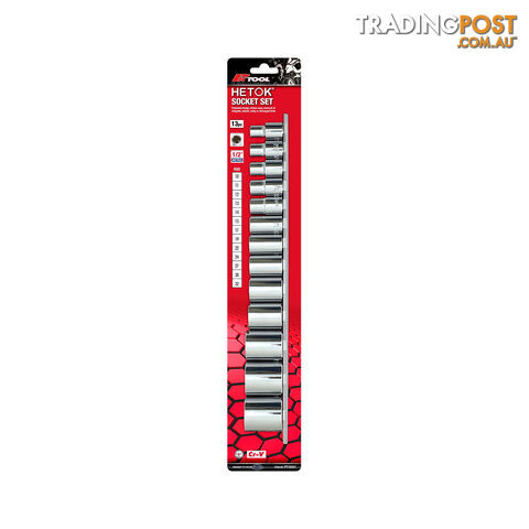 PK Tools 1/2 " Dr Metric Hetok Socket Set  - 13pc SKU - PT10331