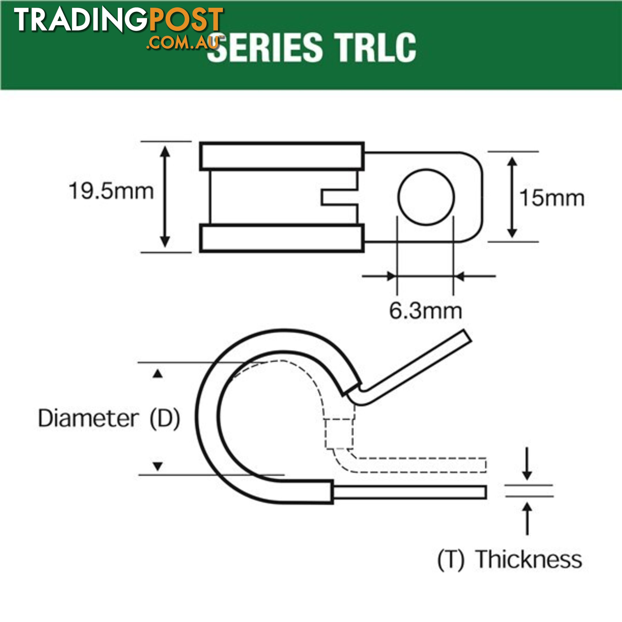 Tridon Rubber Lined Hose Clamp 18mm Stainless Steel 10 pk SKU - TRLCSS18P