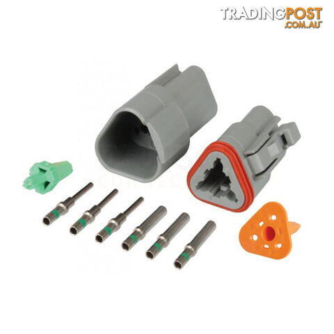 Deutsch DT 3-Way 3 Pin Electrical Connector Waterproof Plug Kit SKU - BB-Deutsch3Pin