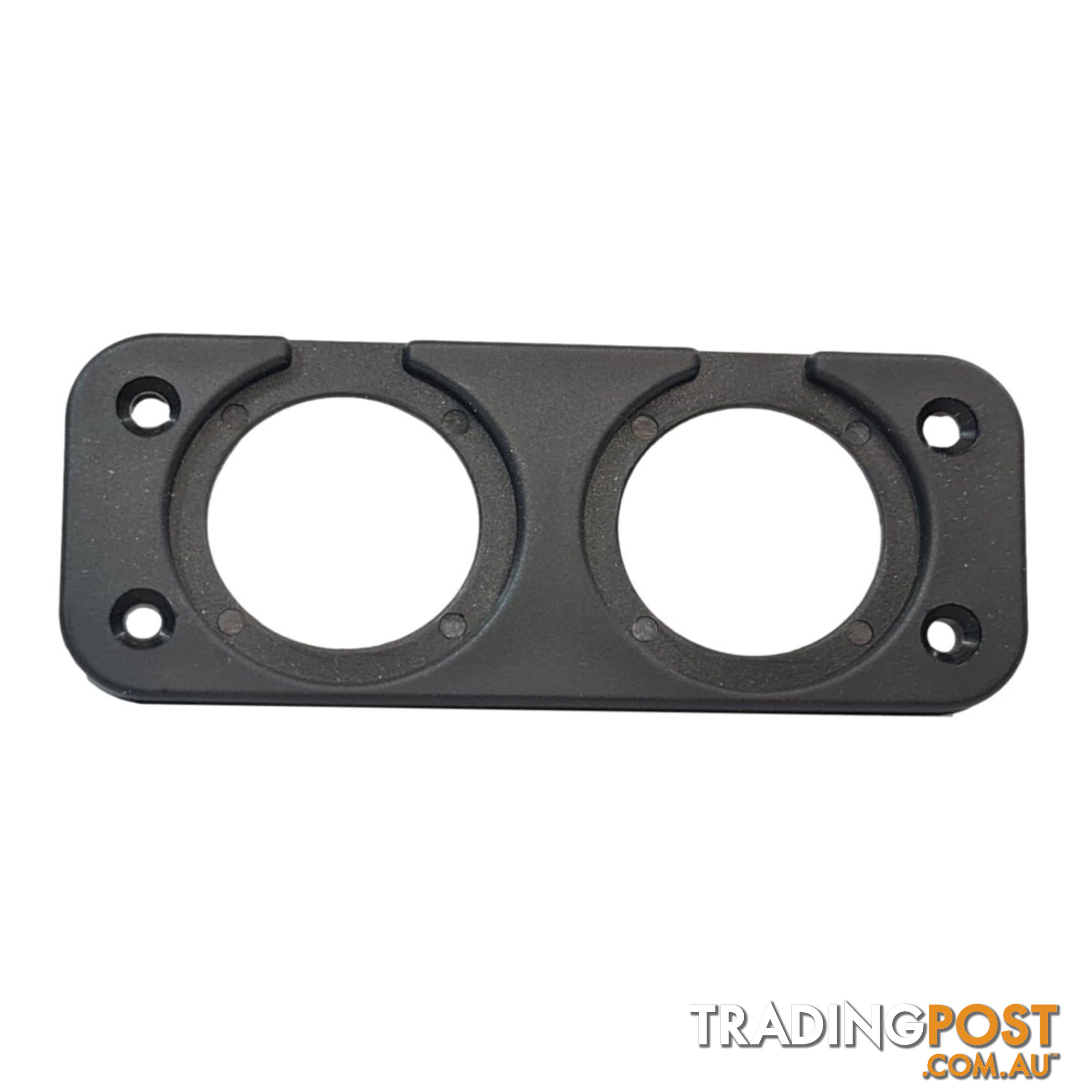 Dual Hole Panel Mount Face Plate for Round Meters or Power Connectors SKU - BBI-Panel-Mount-Dual