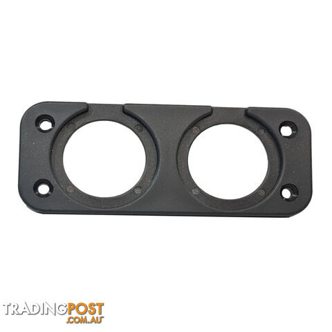 Dual Hole Panel Mount Face Plate for Round Meters or Power Connectors SKU - BBI-Panel-Mount-Dual