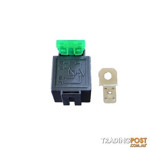 Blue Bar Relay 30 amp Fused 4 Pin Normally Open SKU - BB-12215