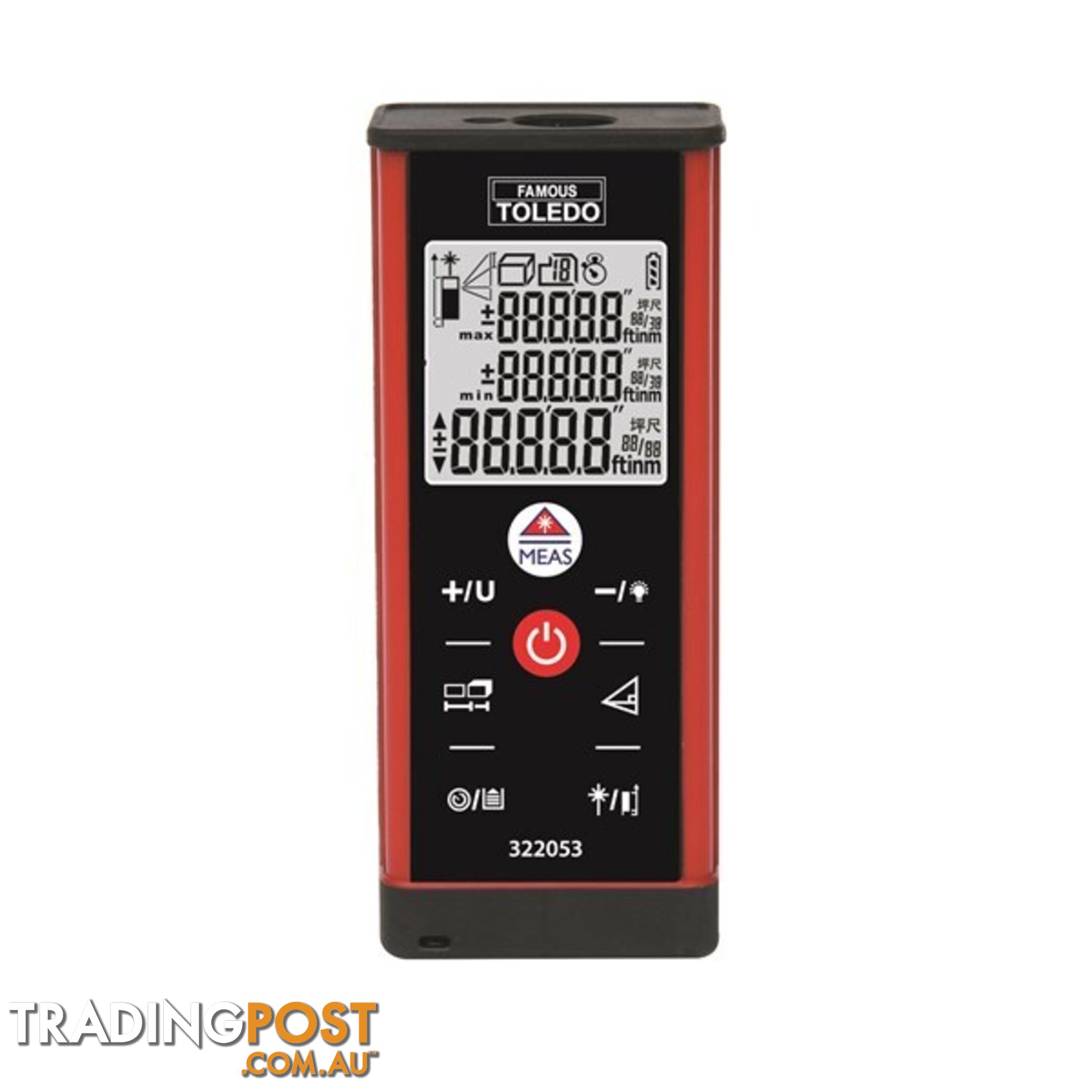 Toledo Digital Laser Distance Measurer Range Finder Up to 70m SKU - 322053