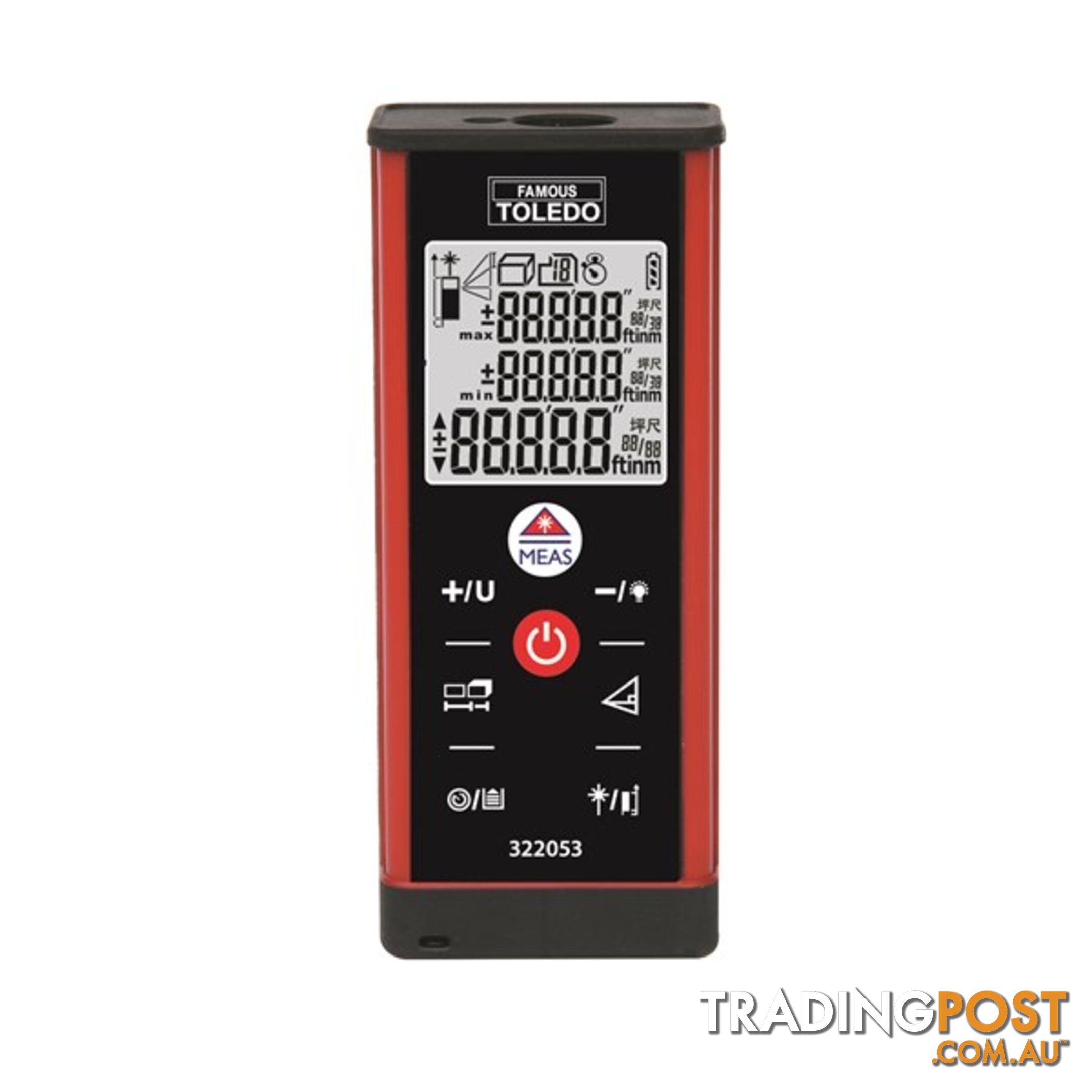 Toledo Digital Laser Distance Measurer Range Finder Up to 70m SKU - 322053