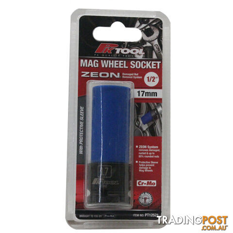 PK Tools 1/2 "dr  Impact Mag Wheel Socket 17mm w/Zeon System SKU - PT12521