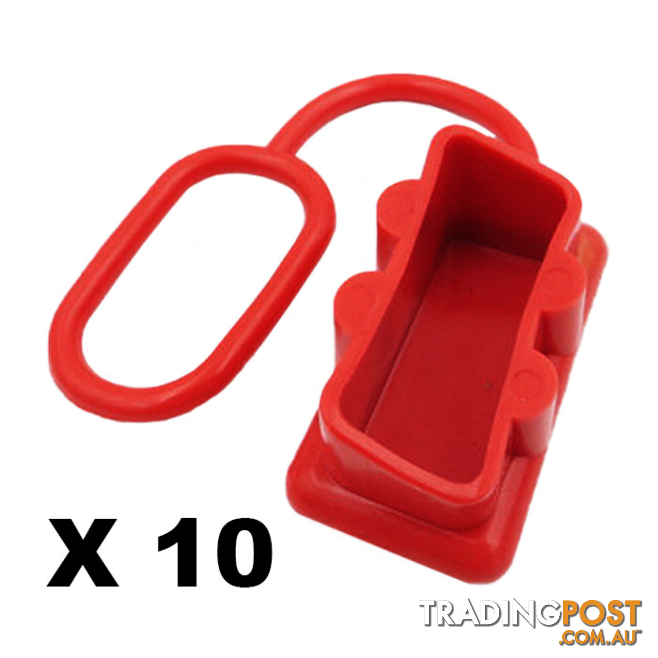 Dust Cap Red x10 to Suit 50 Amp Anderson Plug Dual Battery 50a End Cap SKU - BB-50ampCapRedx10