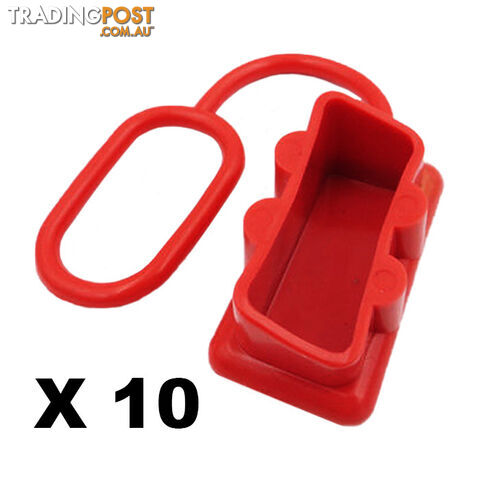 Dust Cap Red x10 to Suit 50 Amp Anderson Plug Dual Battery 50a End Cap SKU - BB-50ampCapRedx10