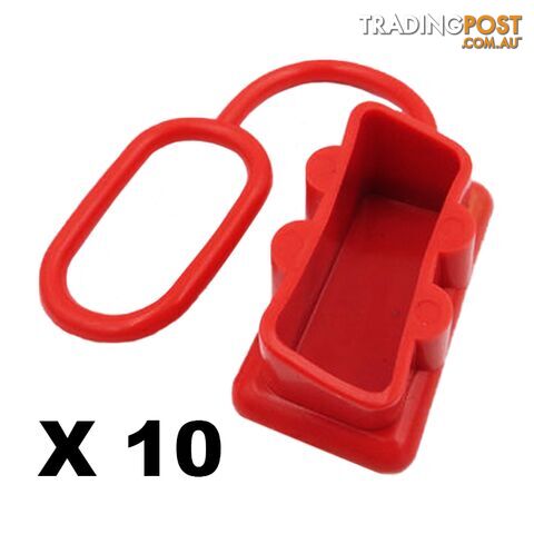 Dust Cap Red x10 to Suit 50 Amp Anderson Plug Dual Battery 50a End Cap SKU - BB-50ampCapRedx10