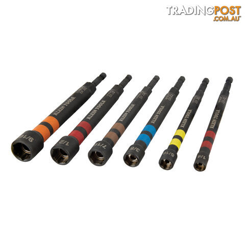 Klein Tools Hollow Magnetic Colour Coded Ratcheting Power Nut Drivers 7pc SKU - 32950