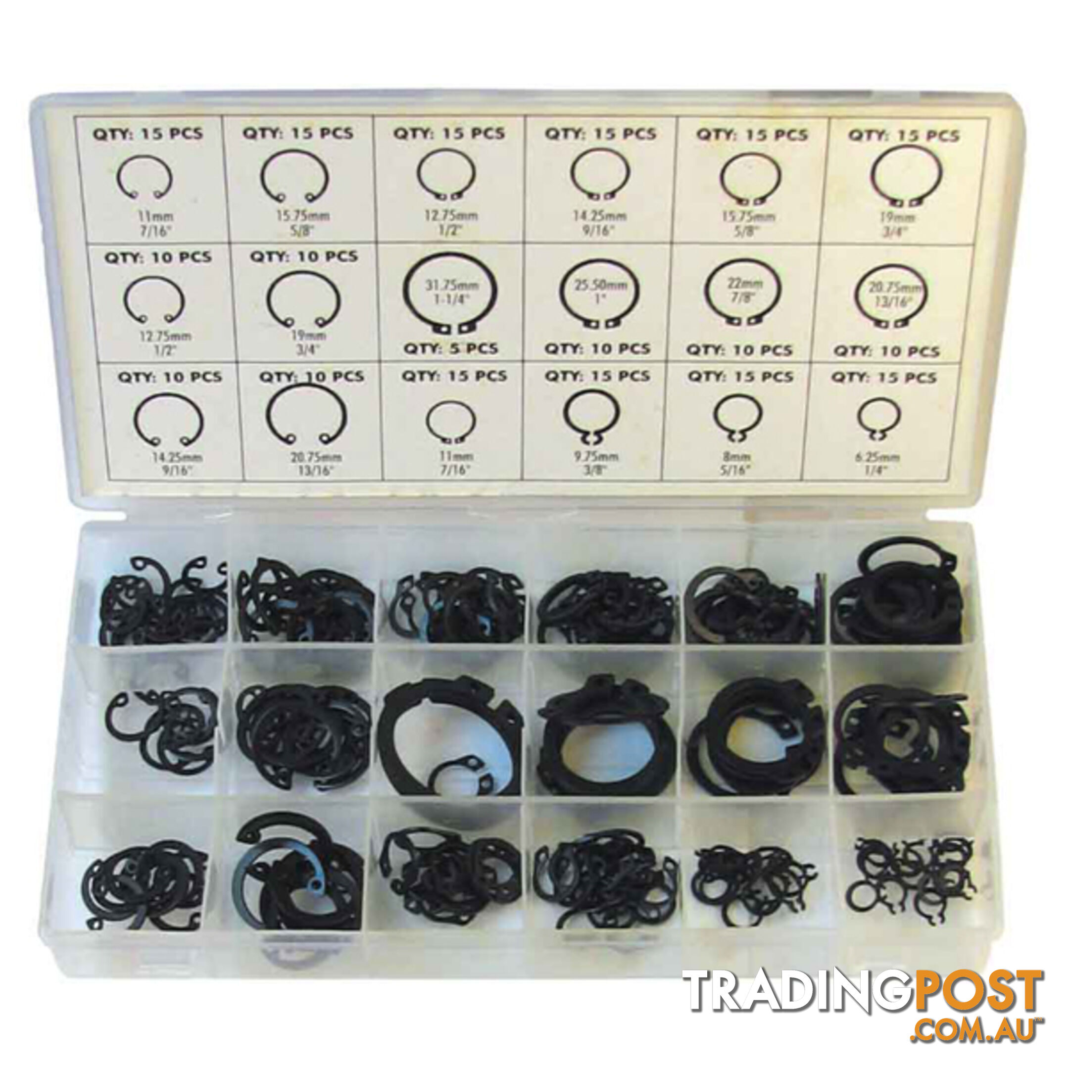 225pc Retaining Ring Assortment Kit SKU - RG2806